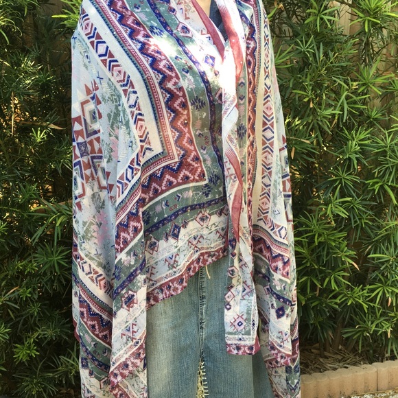 NEW TRIBAL GEO SCARF - Picture 2 of 9